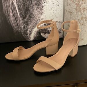 Madden Girl Nude Block Heel Sandals